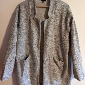 Gray Women's Open Front Coat